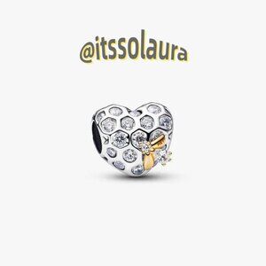 Pandora Bridgerton Honeycomb & Bee Heart Charm